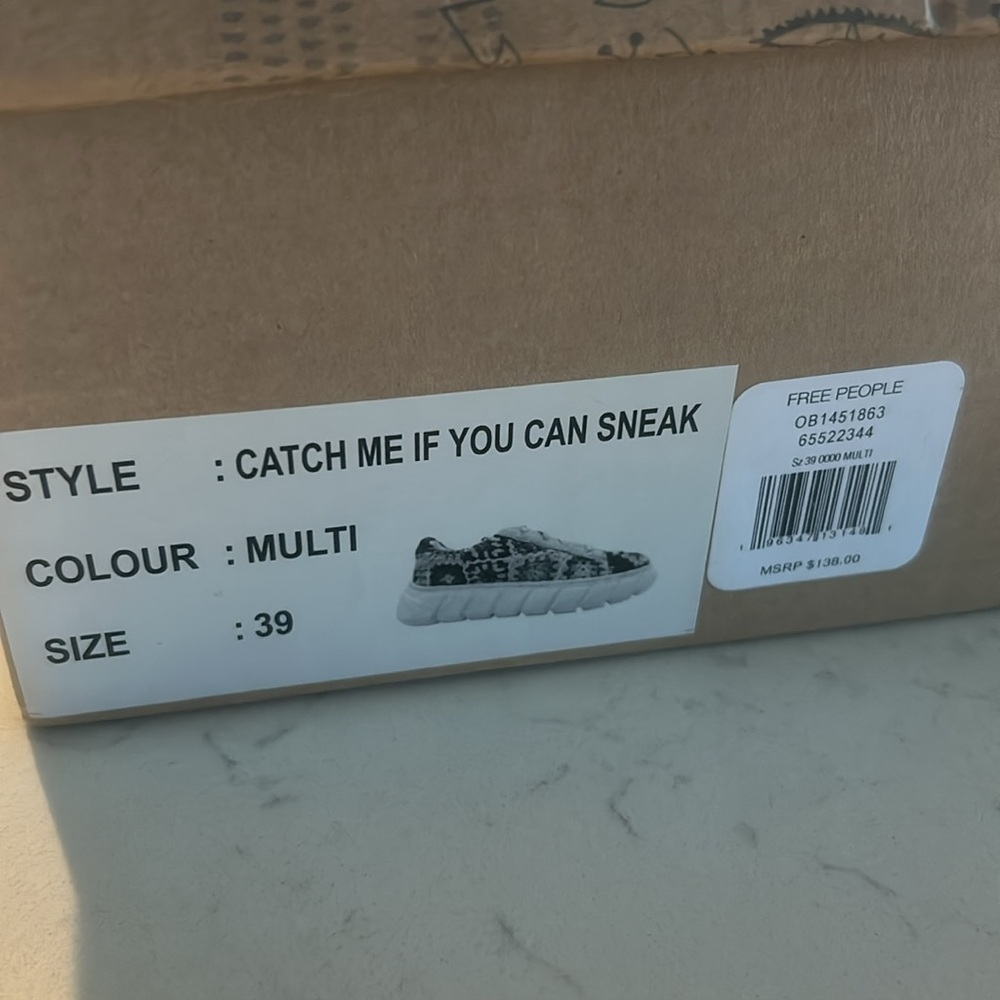 Free People Catch Me Multicolor Crochet Platform Sneakers- never worn- no box - Picture 11 of 11